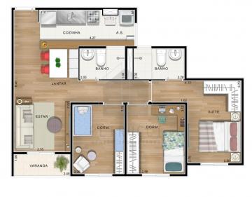 Sumare Condominio Residencial Viva Vista Apartamento Venda R$270.000,00 Condominio R$460,00 3 Dormitorios 1 Vaga Area construida 67.00m2